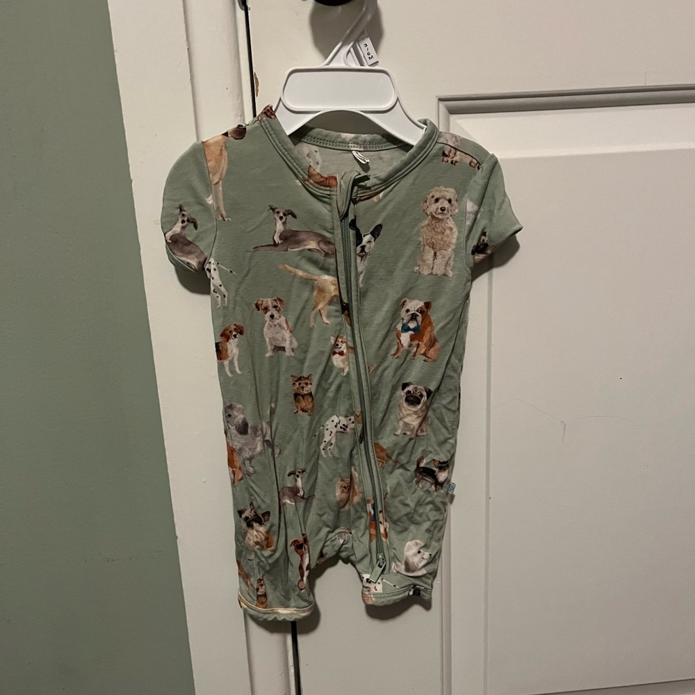 Posh Peanut Posh Puppy zippered romper